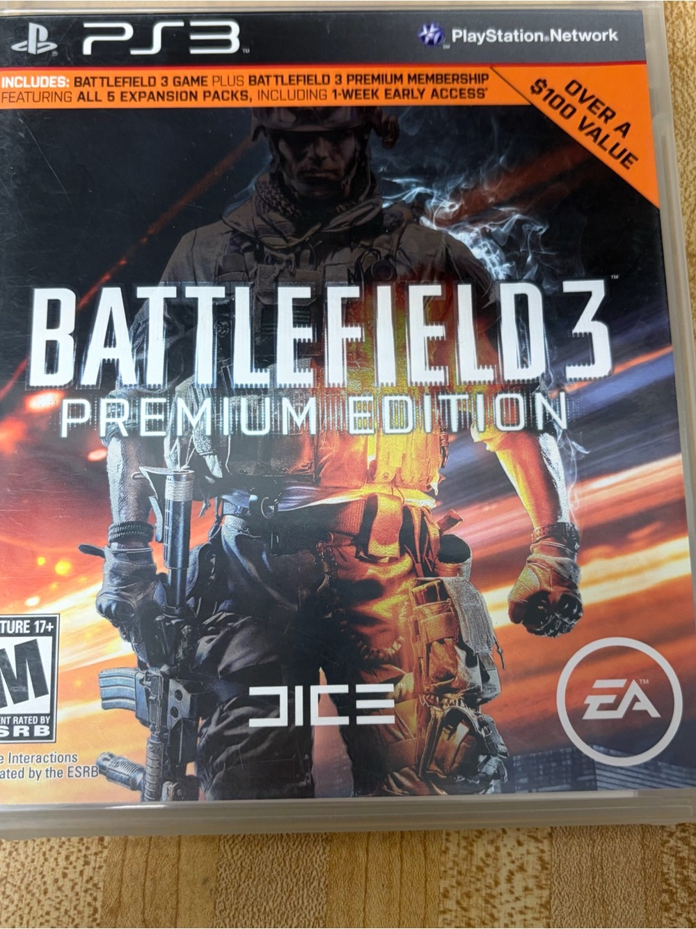 Battlefield 3 Premium Edition (PS3) - Black & Orange